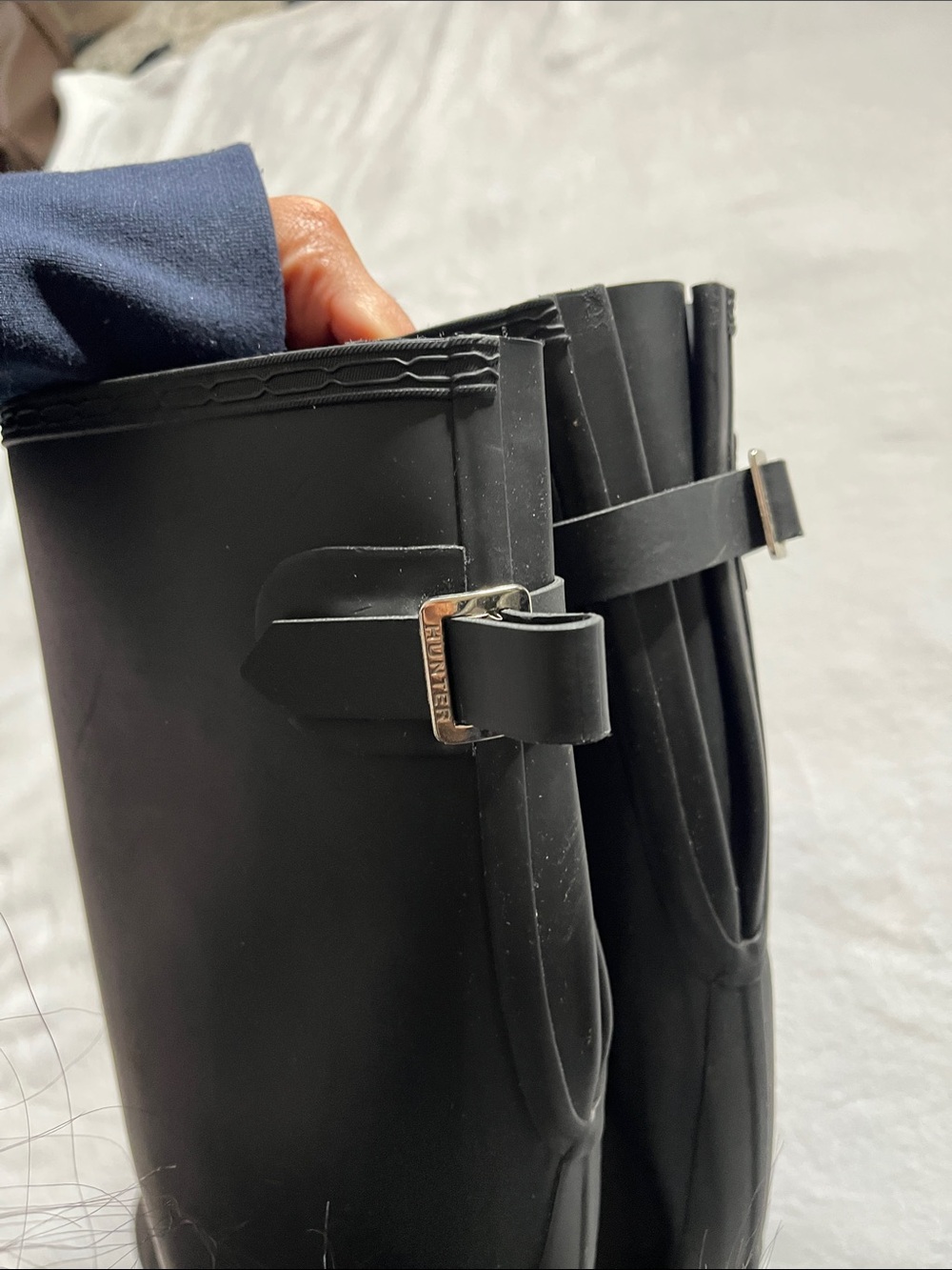 Hunter size 9 Original Tall Matte Black Waterproof Rain Boots - Picture 8 of 13